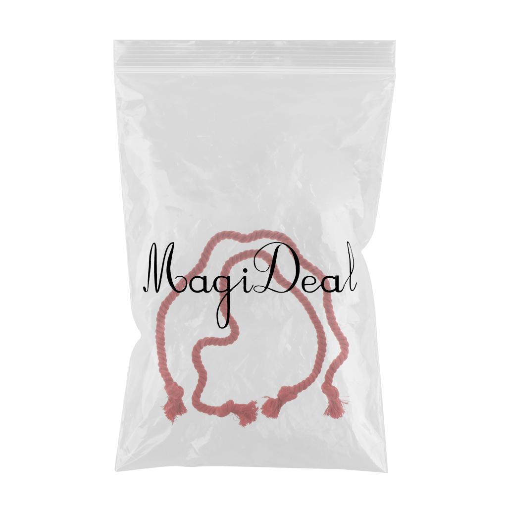 1 Pair of Woven Rope Tiebacks Holdbacks for Blackout Curtains Red
