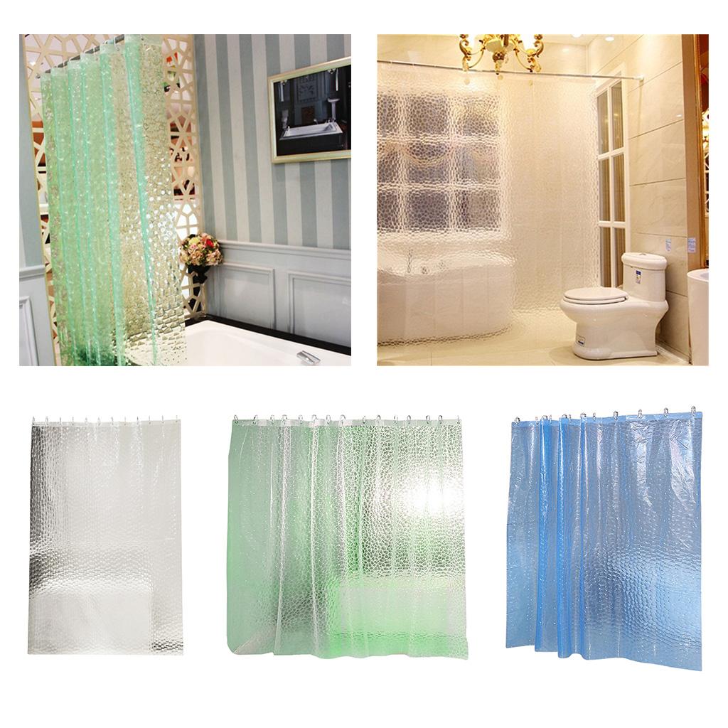 Mildew Resistant Anti-Bacterial PEVA Shower Curtain Liner White 180x180cm