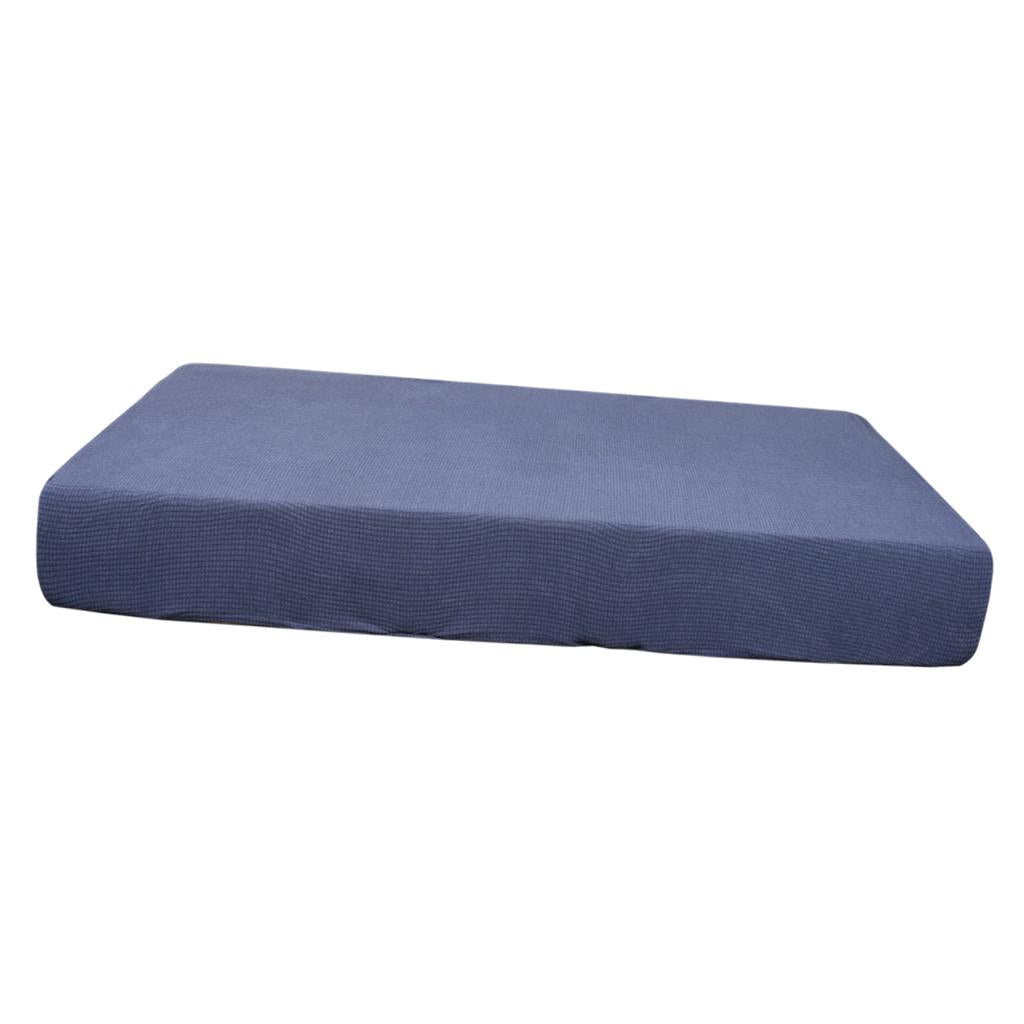 Stretch Spandex Jacquard Sofa Couch Seat Cushion Cover Dark Grey-Size S