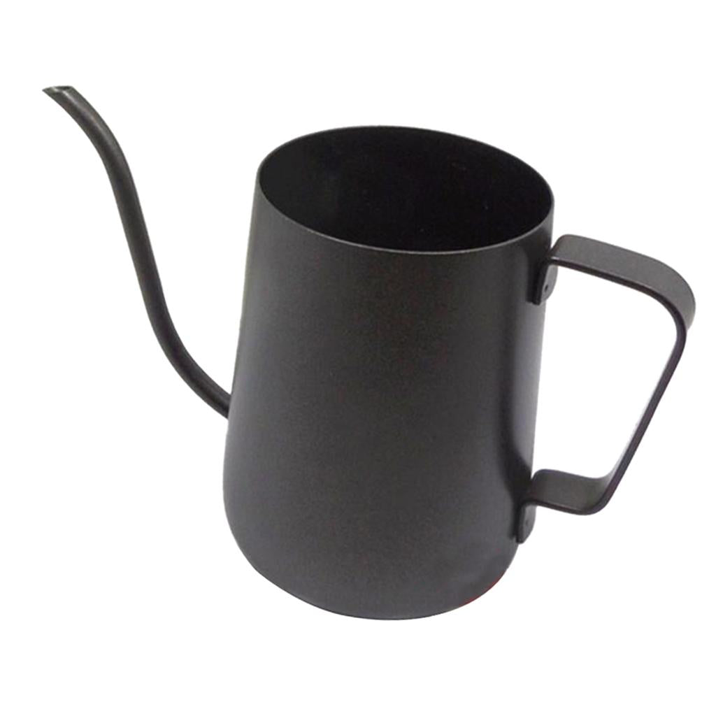 Stainless Steel Coffee Pot Gooseneck Coffee Kettle Tea Pot Black 350ml