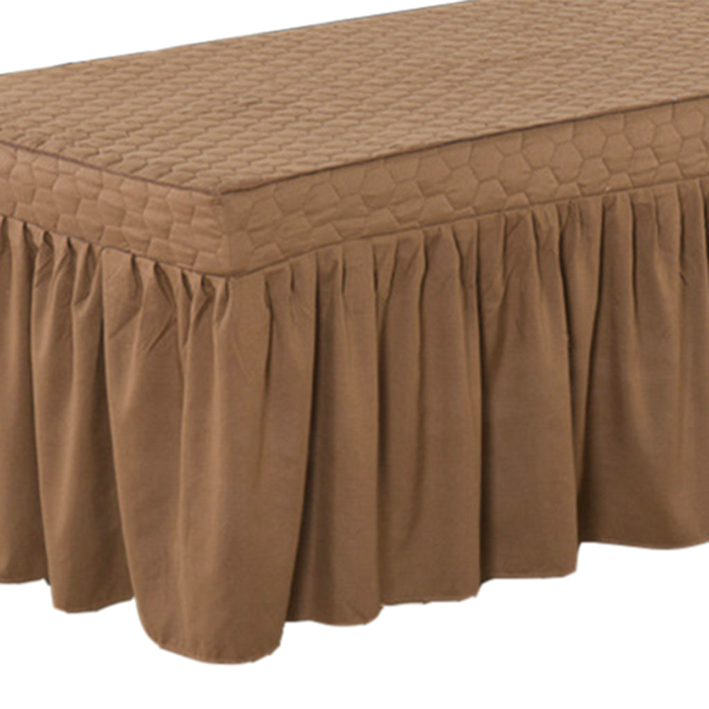 Massage Table Skirt Beauty Bed Cover Valance Sheet 2 Coffee