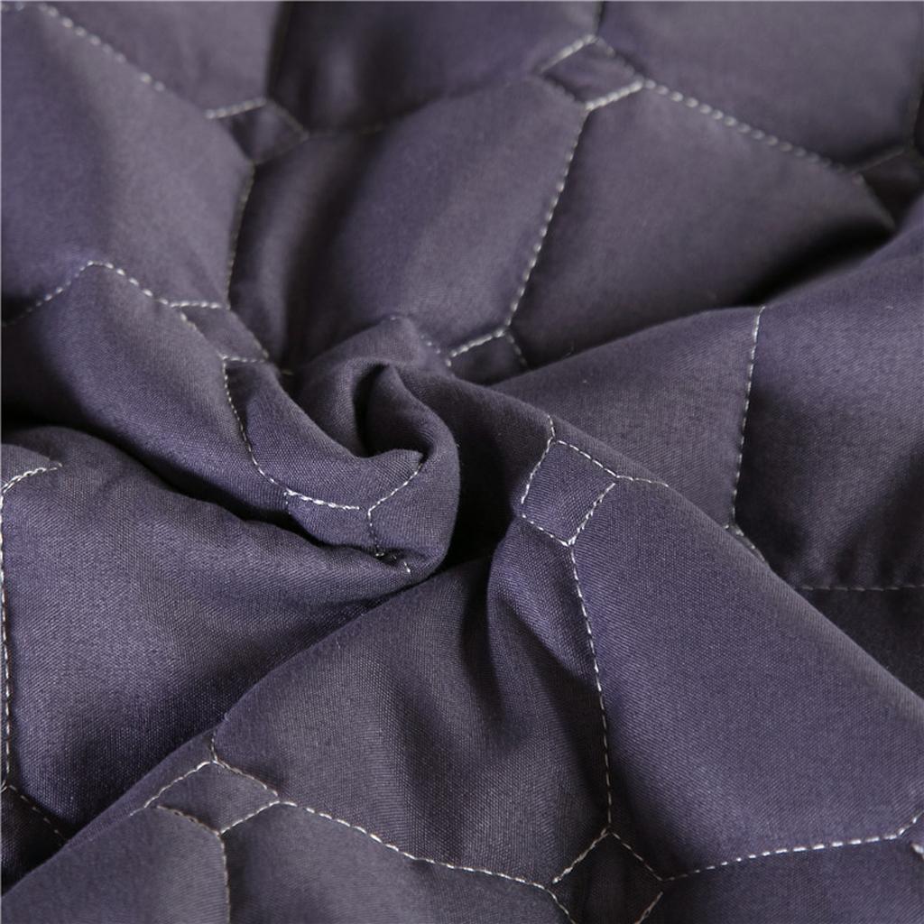 Massage Cosmetic Table Valance Sheet Cover with Hole Smokey Purple-180x60cm