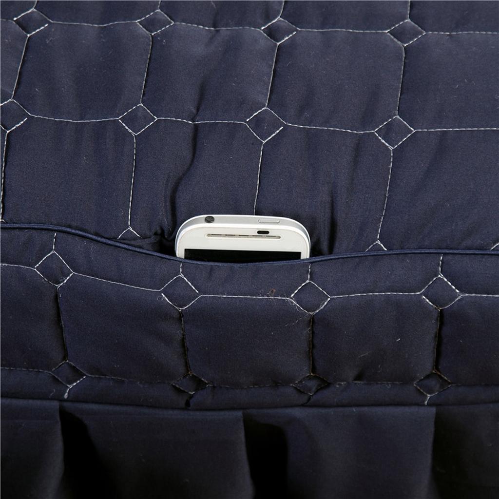 Massage Cosmetic Table Valance Sheet Cover with Hole Dark Blue-180x60cm