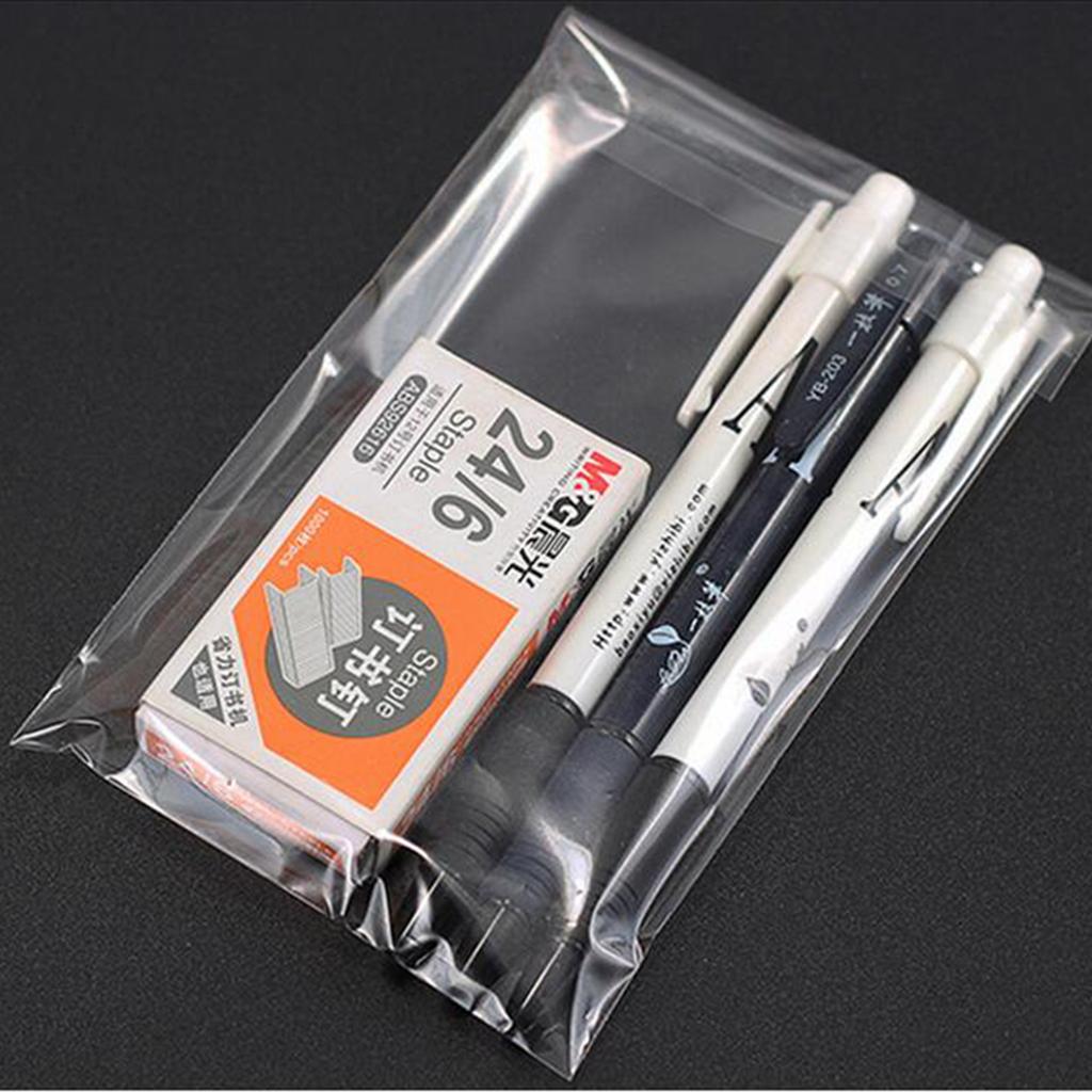 200pcs Transparent Opp Bag Plastic Bags Self Adhesive Seal 10x20cm Thicker