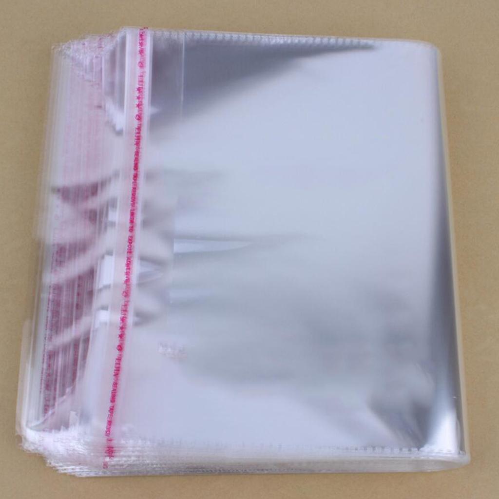 100pcs Transparent Opp Bag Plastic Bags Self Adhesive Seal 30x40cm