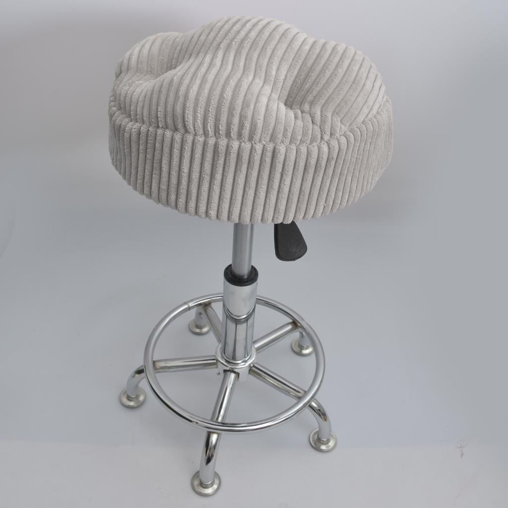 Winter Thicken Round Bar Stool Cover Chair Seat Cushion Light Grey - 33cm