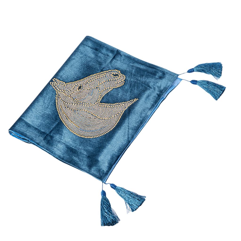 Bed Runner Decorative Bed Pad Protector Scarf Light Blue 210x50cm