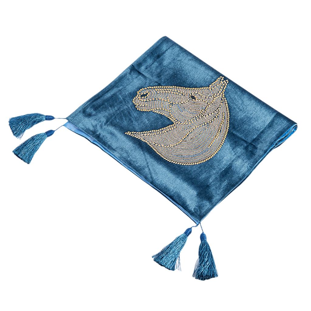 Bed Runner Decorative Bed Pad Protector Scarf Light Blue 210x50cm