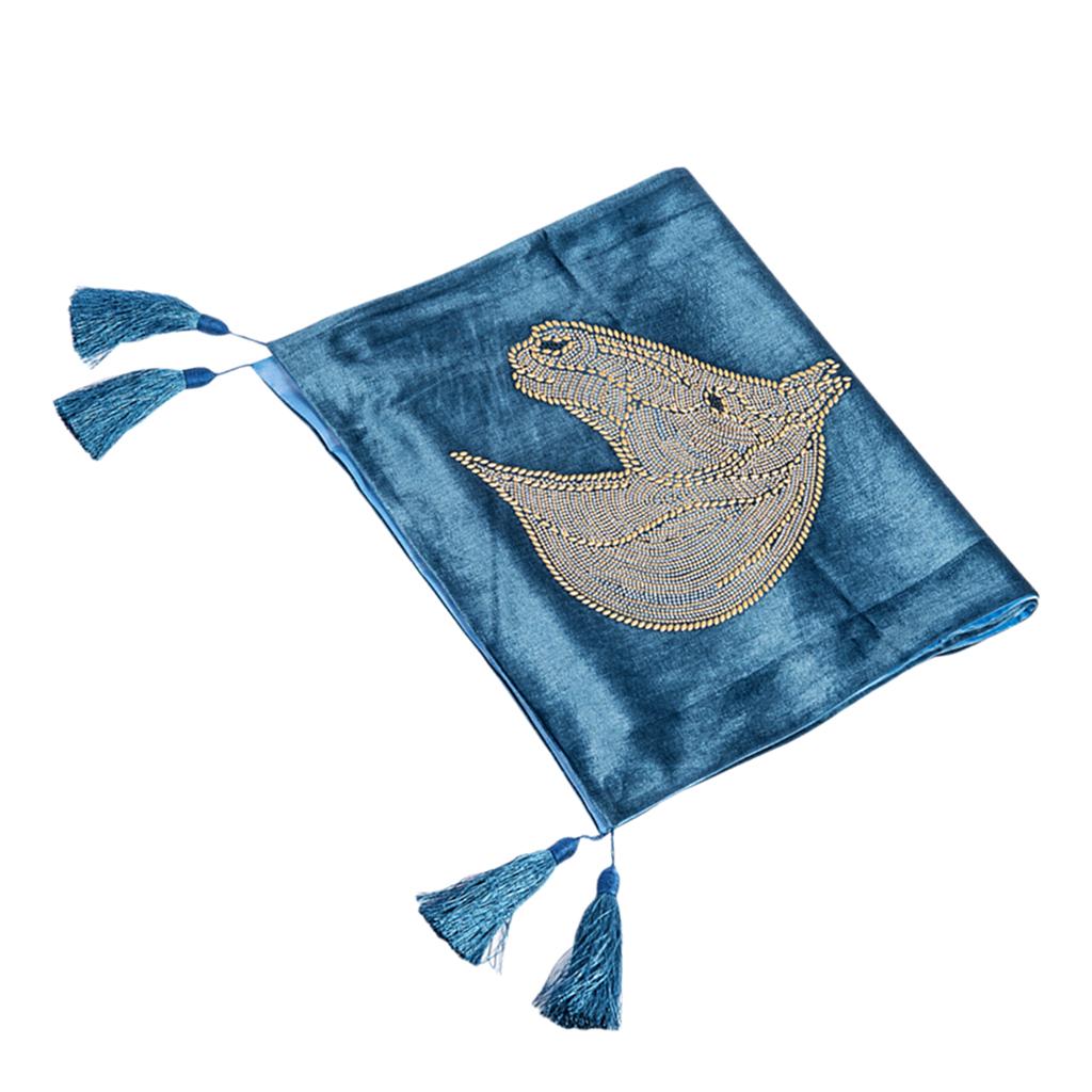 Bed Runner Decorative Bed Pad Protector Scarf Light Blue 210x50cm