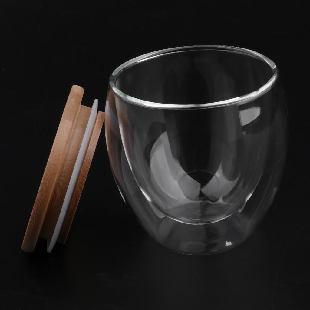 Double Walled Water Glass Transparent Glass 201-400 ml for Household style-3
