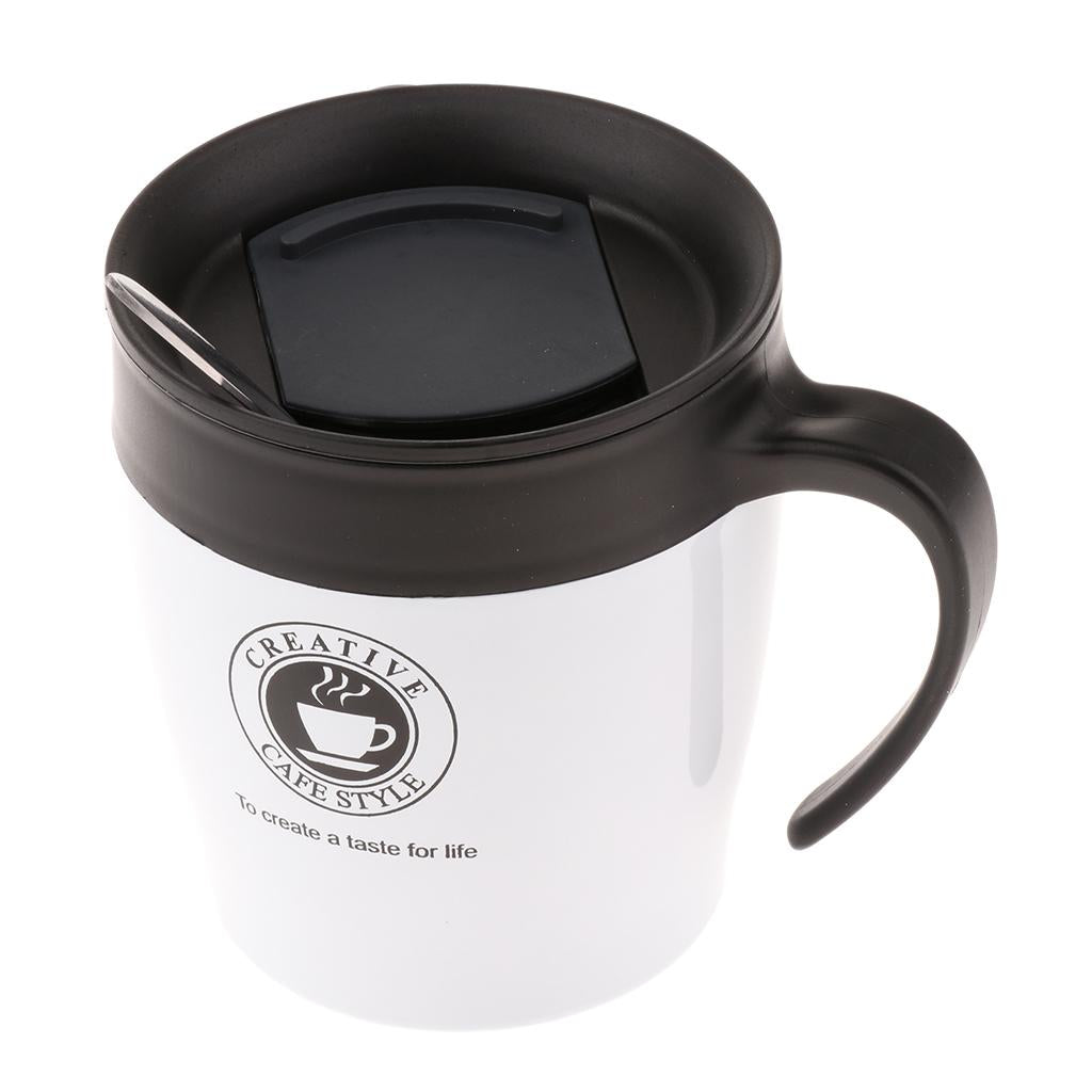 Stainless Steel Insulated Mugs Double Wall Coffee Cups Tumbler Silver