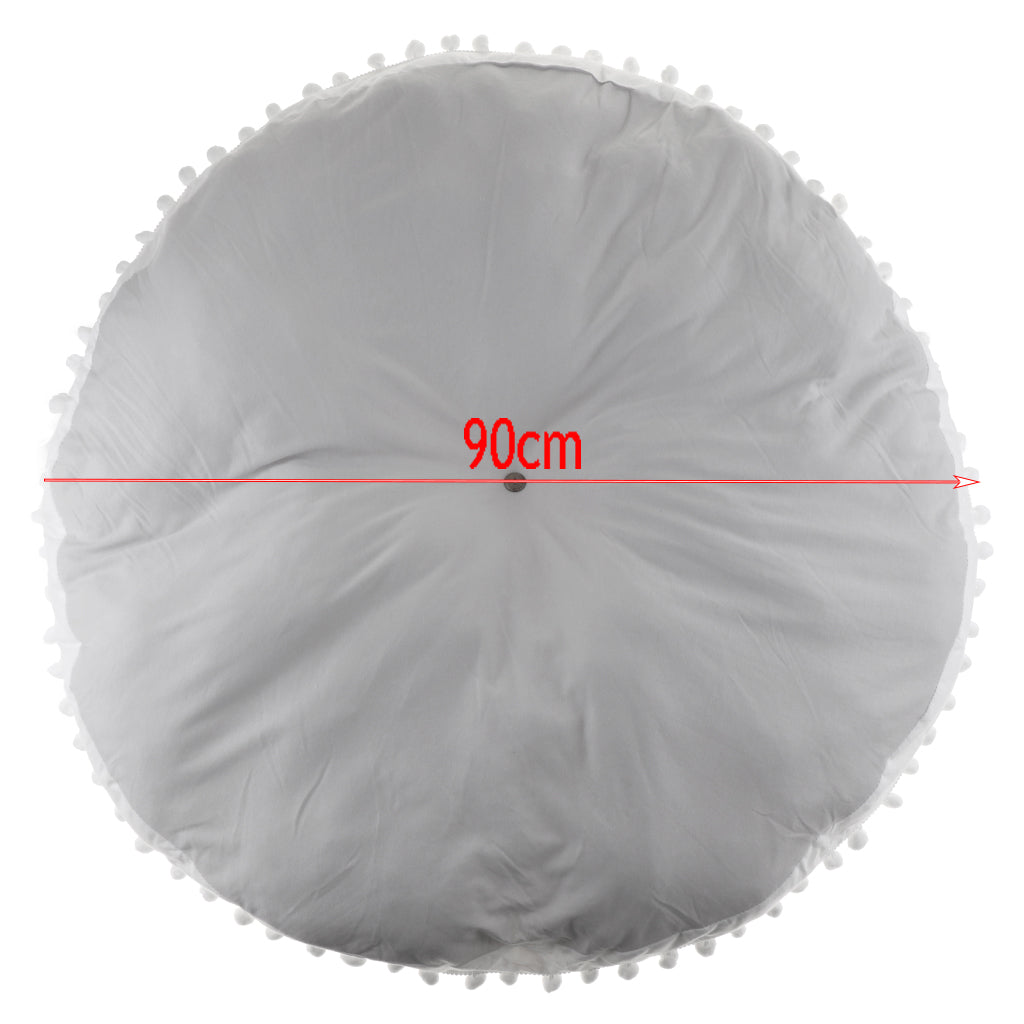 90cm Cotton Round Baby Crawling Mat Activity Gym Play Mat Carpet Gray
