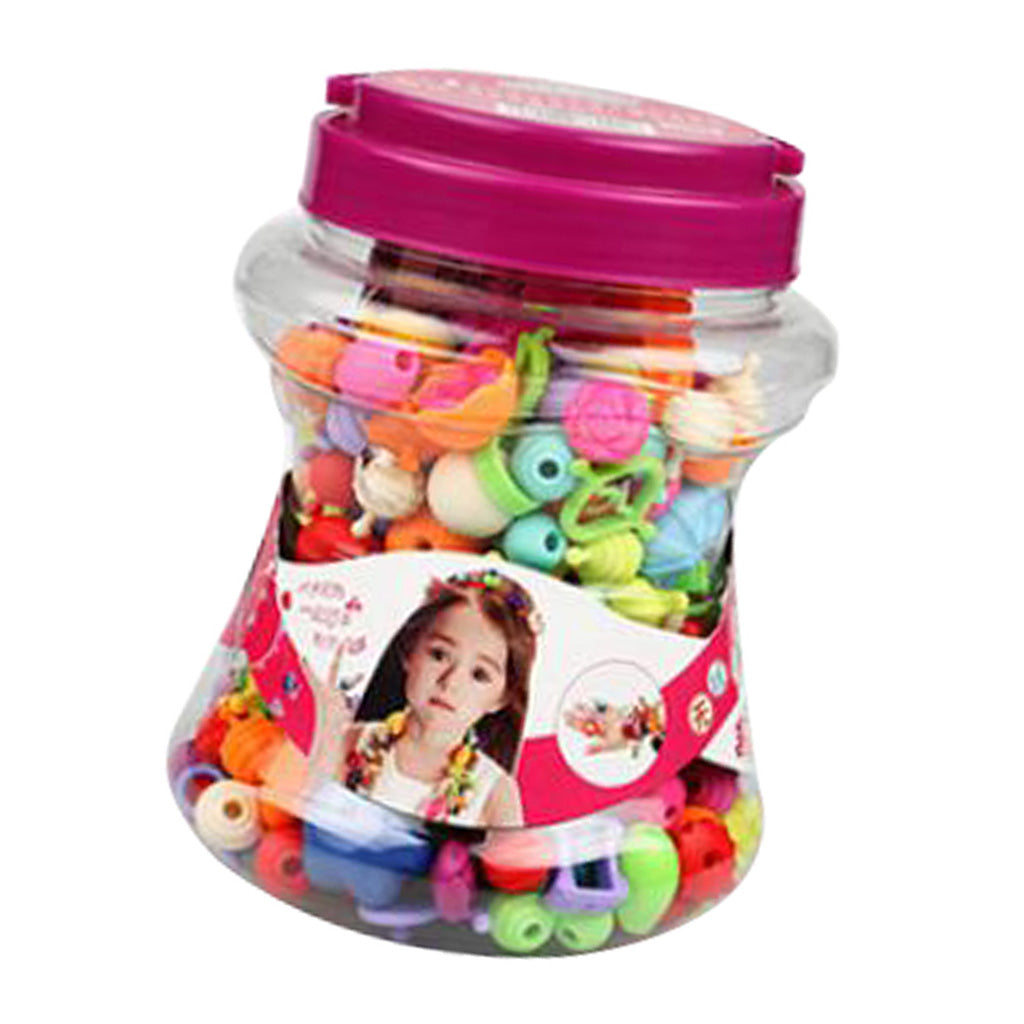 Pop Beads Art and Crafts Kid DIY Snap Together Jewelry Making Toy Kit 220pcs