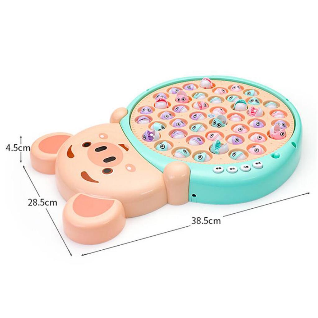 Toddler Cartoon Pig Magnetic Fishing Game Set Kids Early Educational Toys