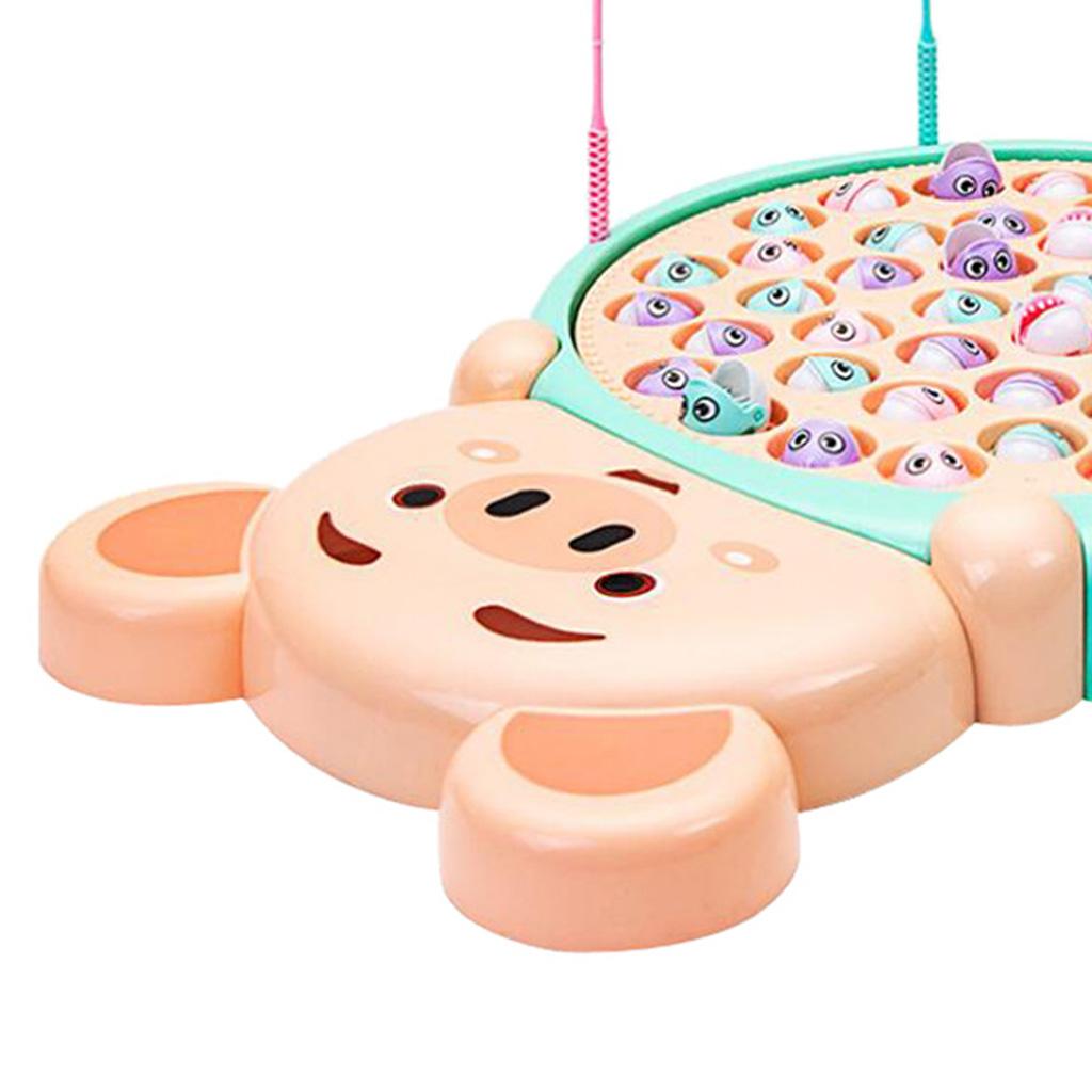 Toddler Cartoon Pig Magnetic Fishing Game Set Kids Early Educational Toys
