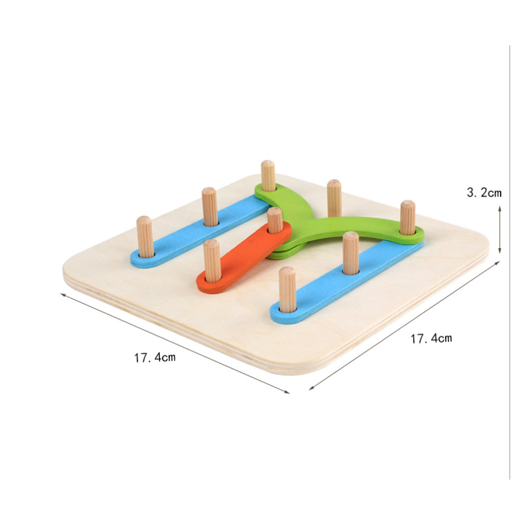 Wooden Geometric Letter Sorter Board Building Blocks Kids Educational Toys