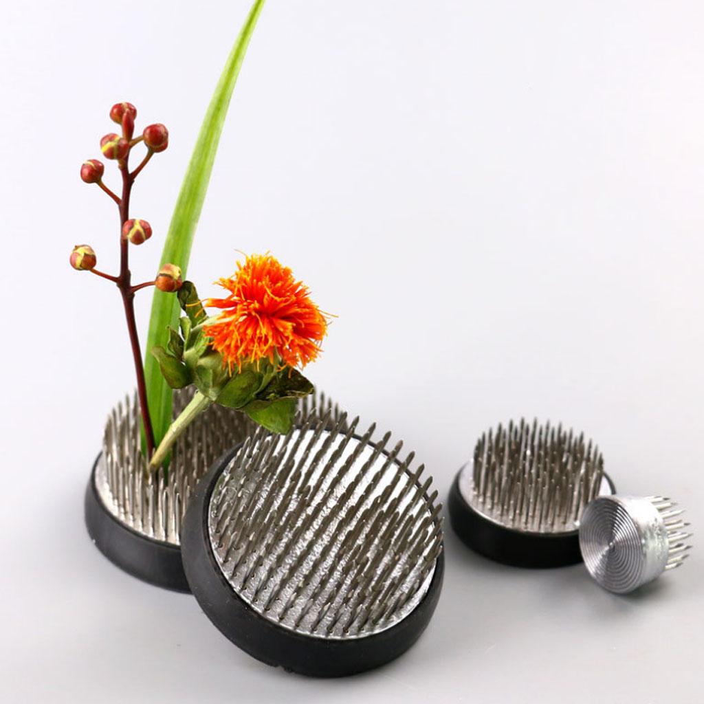 Round Ikebana Kenzan Flower Frog Rubber Base 8cm