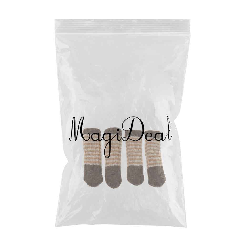 Furniture and Hardwood Floor Protector for 4 Four-Leg Chair Brownish White