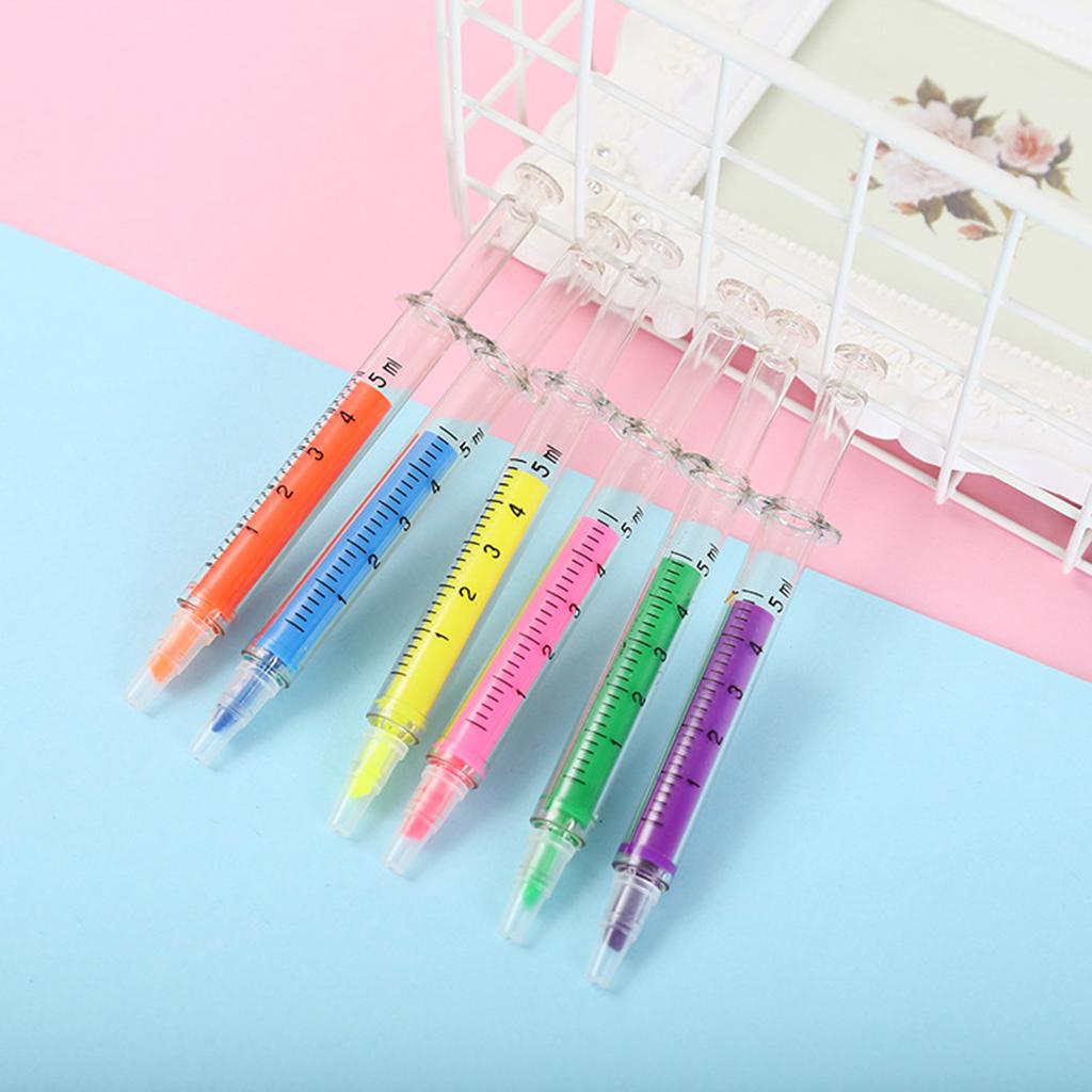 10 Pieces Creative Highlighter Pens Fluorescent Marker for Kids Blue