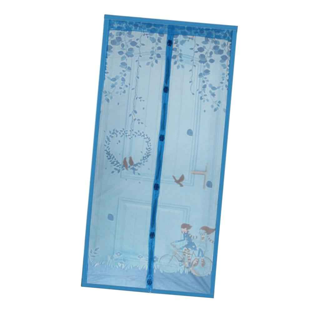 Anti-Bugs Magnetic Mesh Door Curtain with Full Frame Hook&Loop 100x210CM