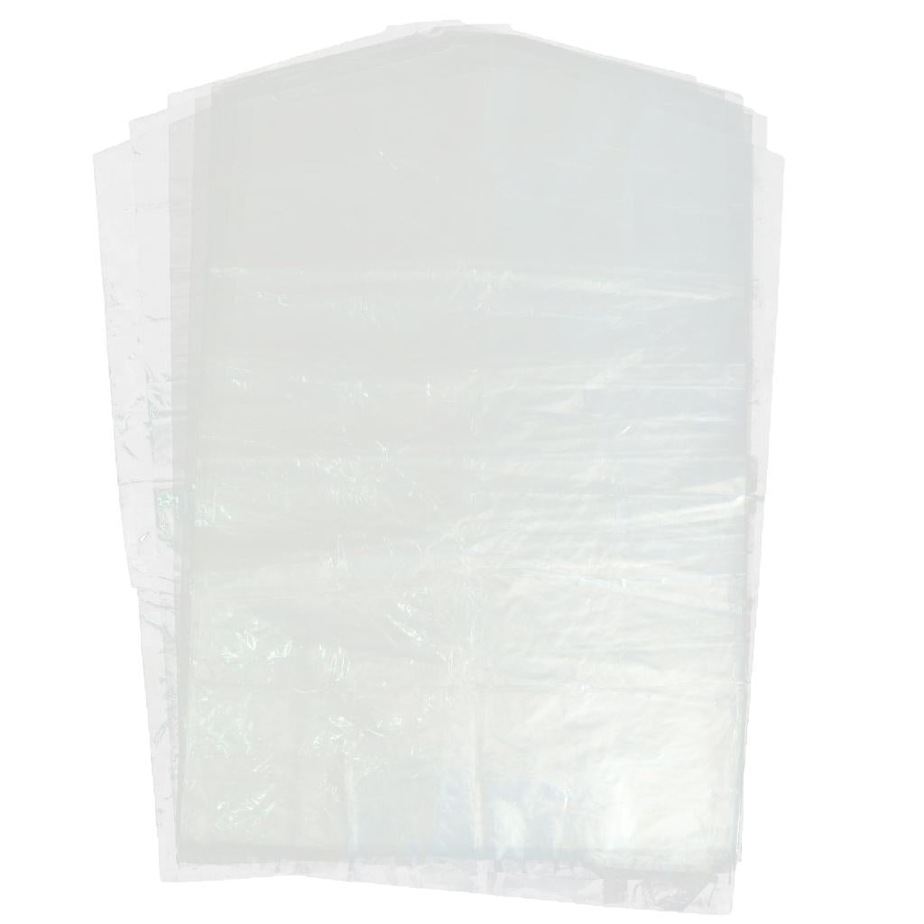 10pcs Plastic Hanging Garment Bags Clothes Shirt Coat Storage Cover 60x100cm