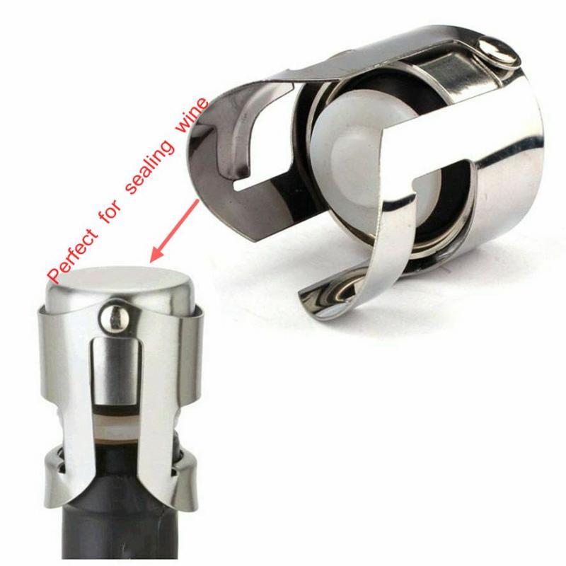 3xStainless Steel Silicone Bottles Stopper Wine Bottle Vacuum Sealer Reusable 