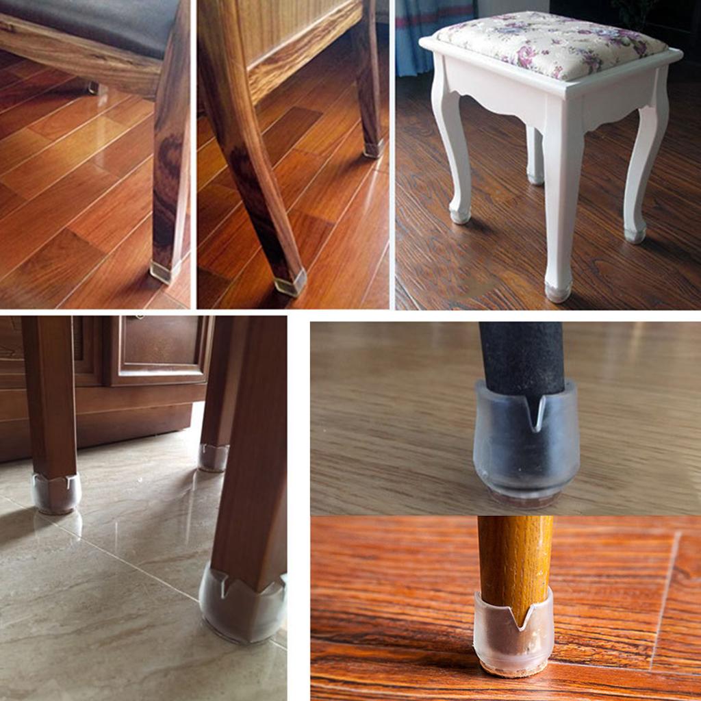 2x10x Round Chair Leg Caps Wood Furniture Floor Protectors Coffee Fit 17-21mm