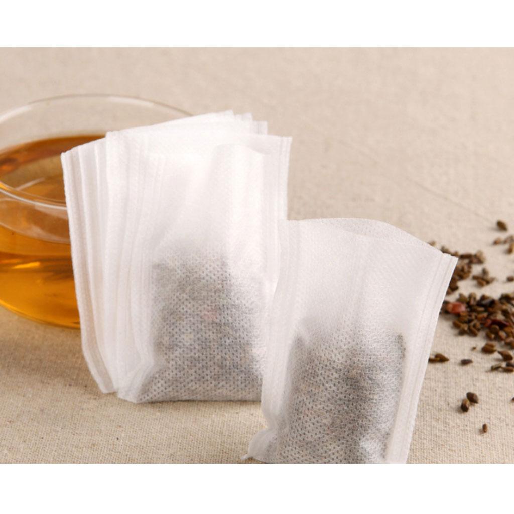 2x100x Empty Tea Filter Bags Loose Herbs Teabag Disposable Tea Infuser 9x10cm