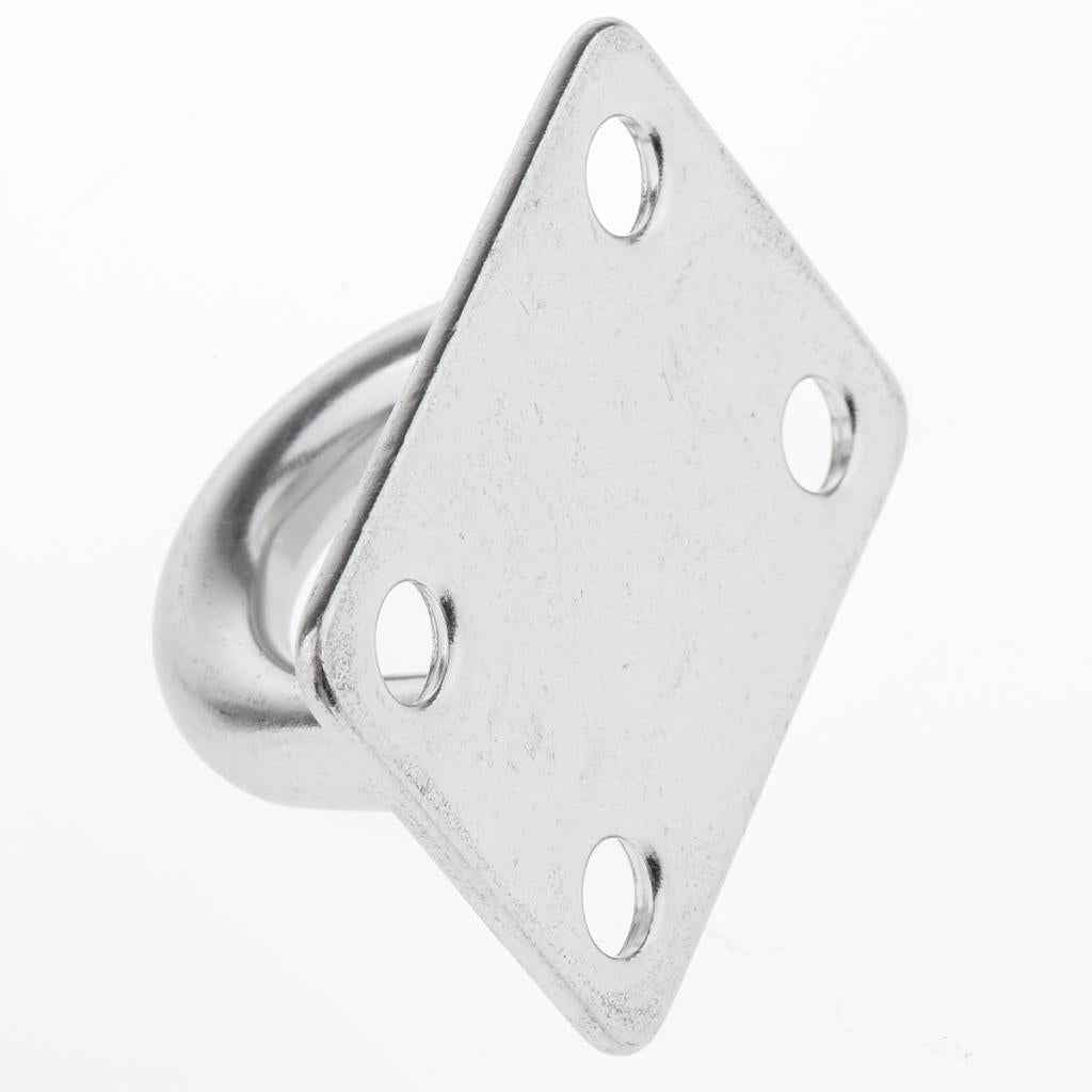 5pcs M5 Wall /Ceiling Hook Stainless Steel Pad Eye Plate Marine Boat Rigging