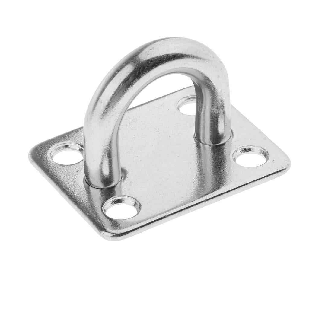 5pcs M5 Wall /Ceiling Hook Stainless Steel Pad Eye Plate Marine Boat Rigging