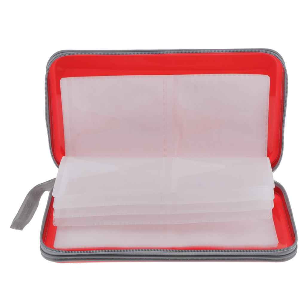 80 Disc CD Wallet DVD Case Storage Holder Bag Carry Protector Plastic Red