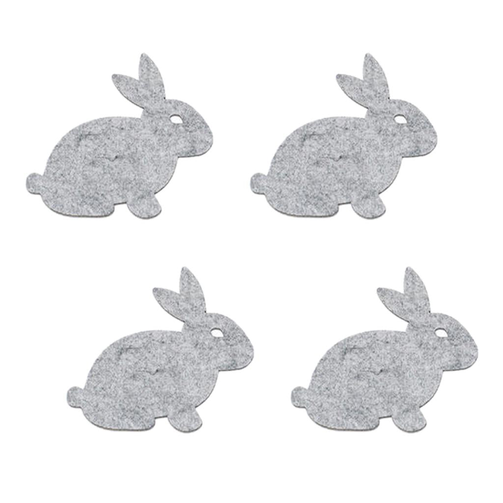 2x4Pcs Non-woven Bunny Coasters Drink Cup Mats Coasters Furniture Excess &