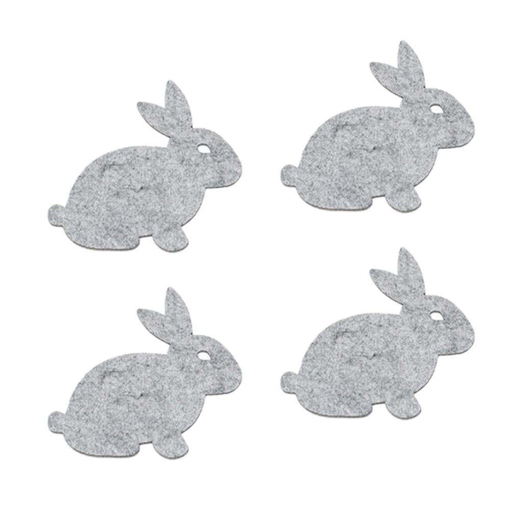 3x4Pcs Non-woven Bunny Coasters Drink Cup Mats Coasters Furniture Excess &