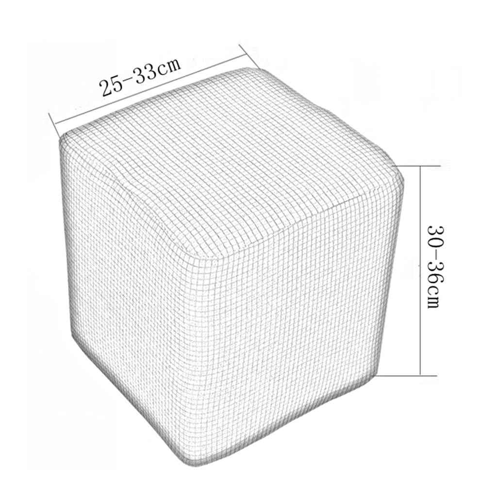 Foot Stool Slipcover Stretch Ottoman Rectangle Footstool Cover Coffee