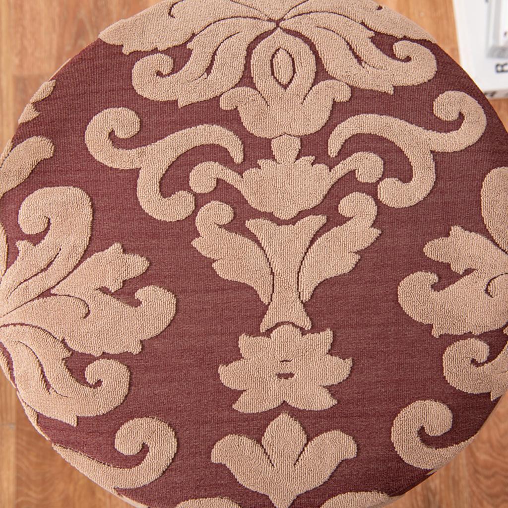3xStool Cover Round Bar Cafe Stool Seat Protector Stool Seat Cushion Brick-red