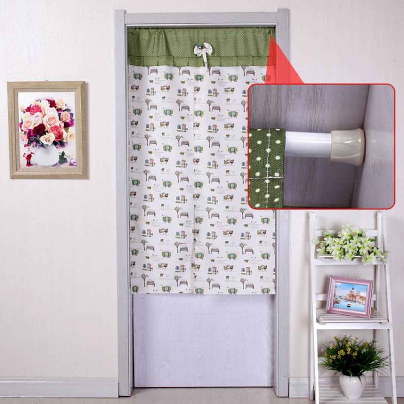 Telescoping Curtain Rods Metal Pole for Cupboard Utensils Cabinet White 30-50cm