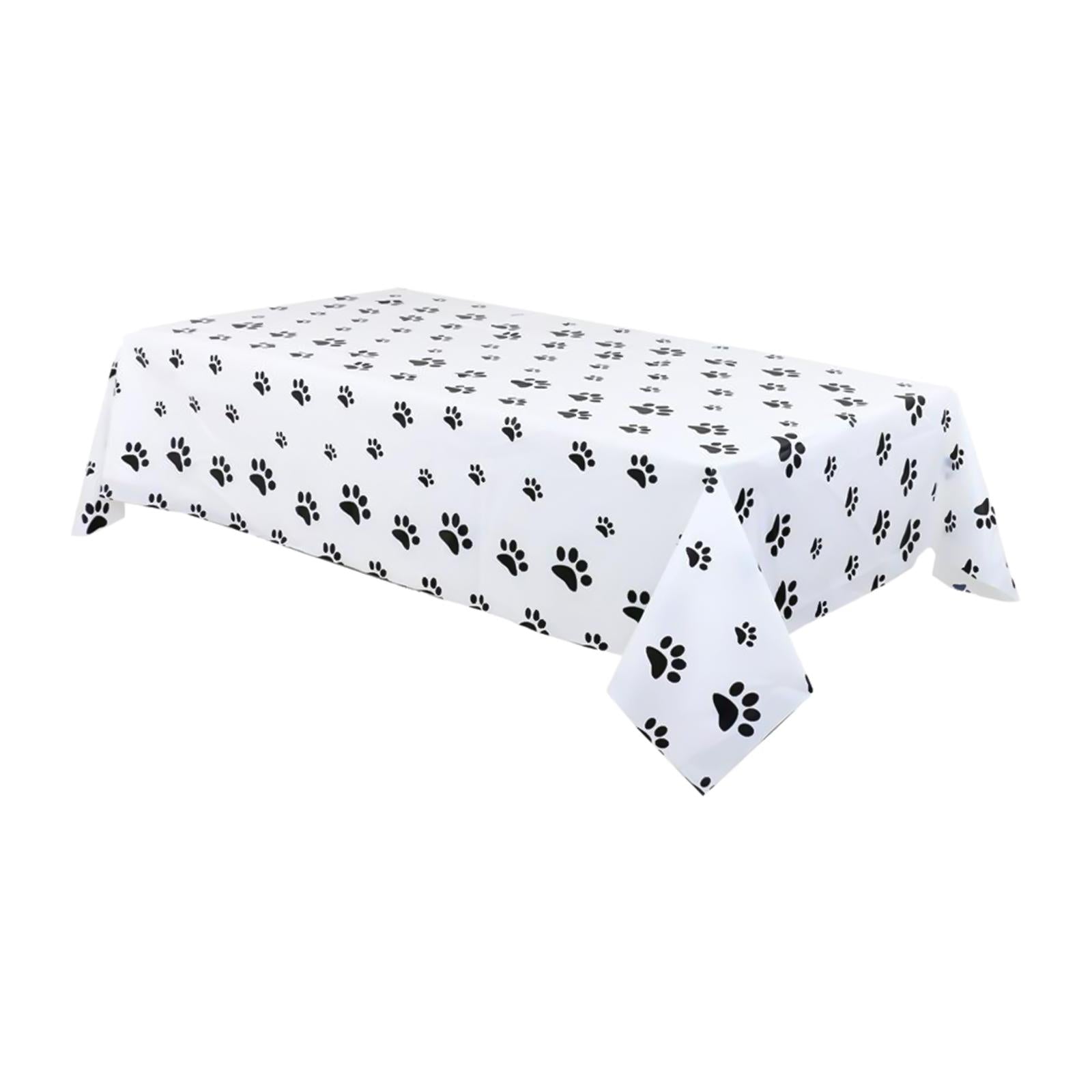 2xPVC Wipe Clean Oilcloth Tablecloth 137x274 cm Easy Wipeable Footprints