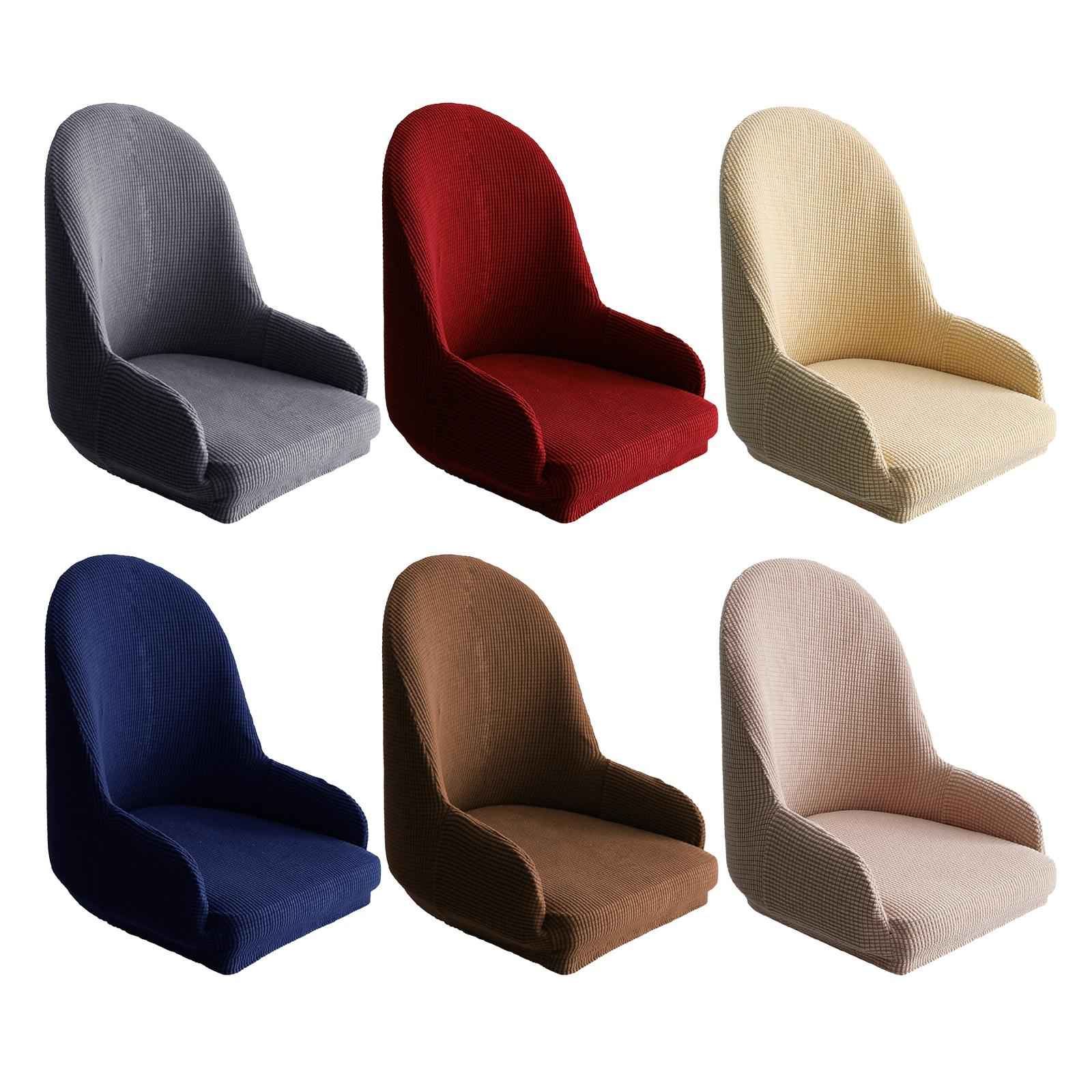 1pc Wing Back Dining Chair Cover Reusable Protector Seat Covers for Decor gray