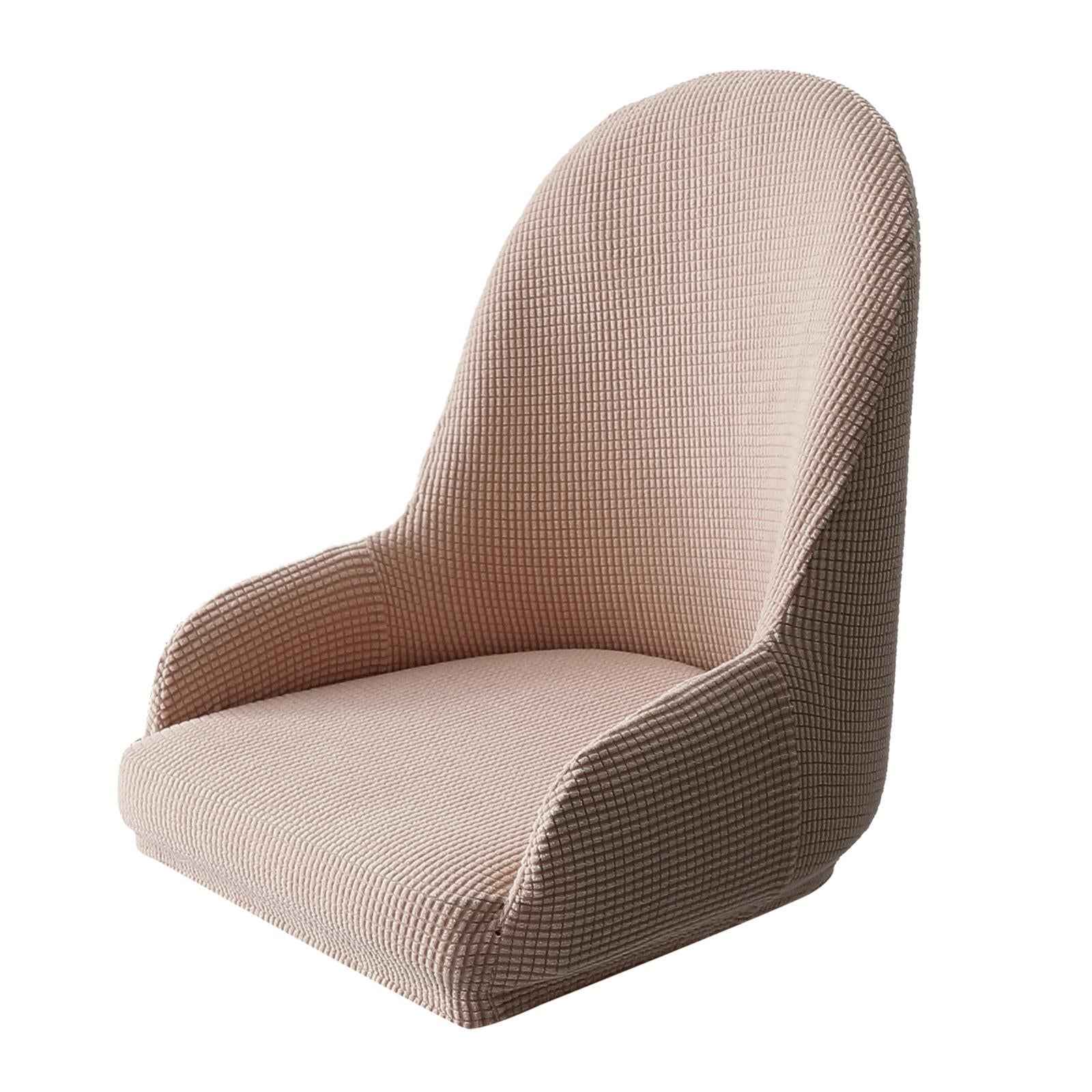 1pc Wing Back Dining Chair Cover Reusable Protector Seat Covers for Decor khaki