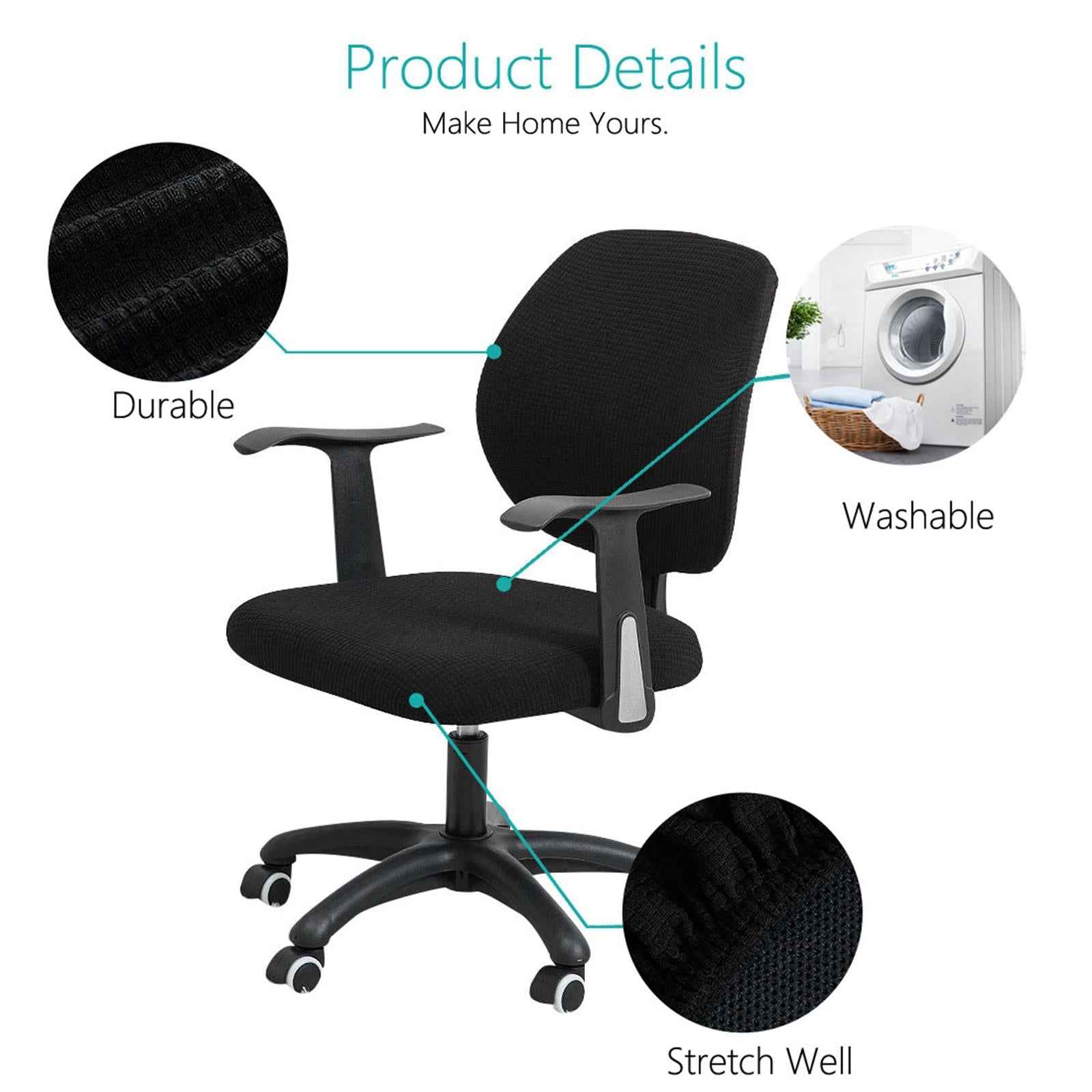 Office Computer Chair Stretchable Rotating Chair Seat Covers Black