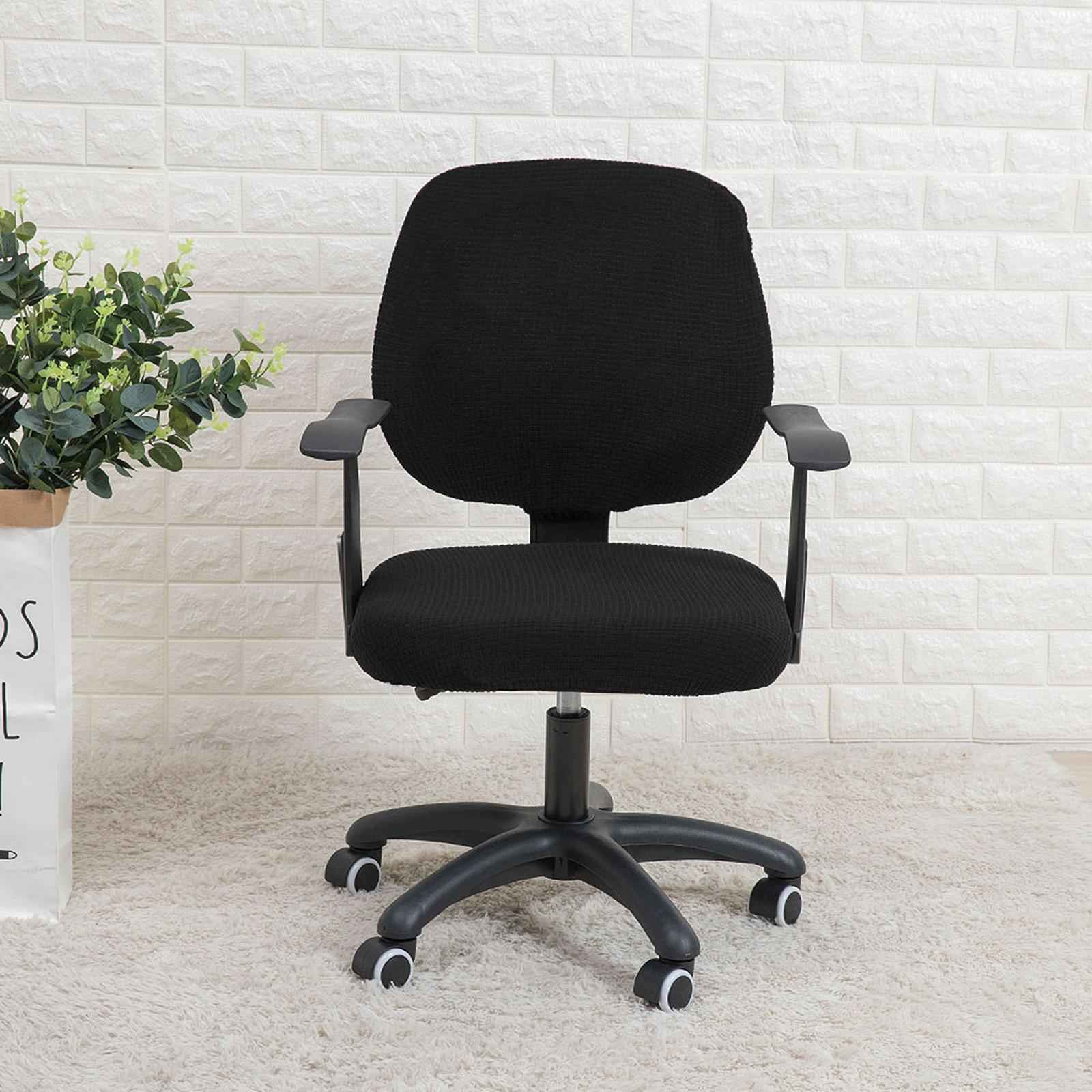 Office Computer Chair Stretchable Rotating Chair Seat Covers Black