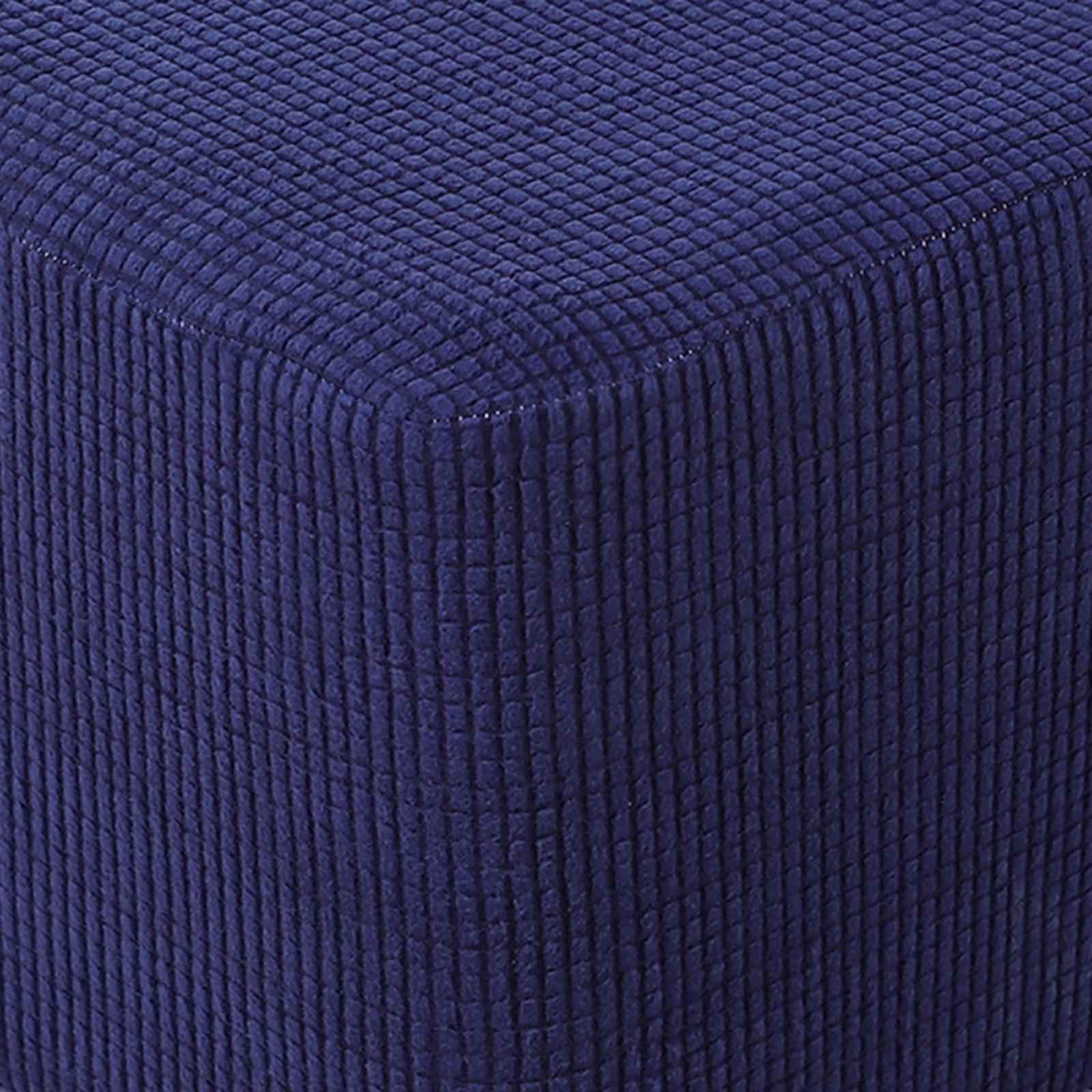 10"-13" Stretch Ottoman Slipcover Footstool Footrest Living Room Soft Cover dark blue