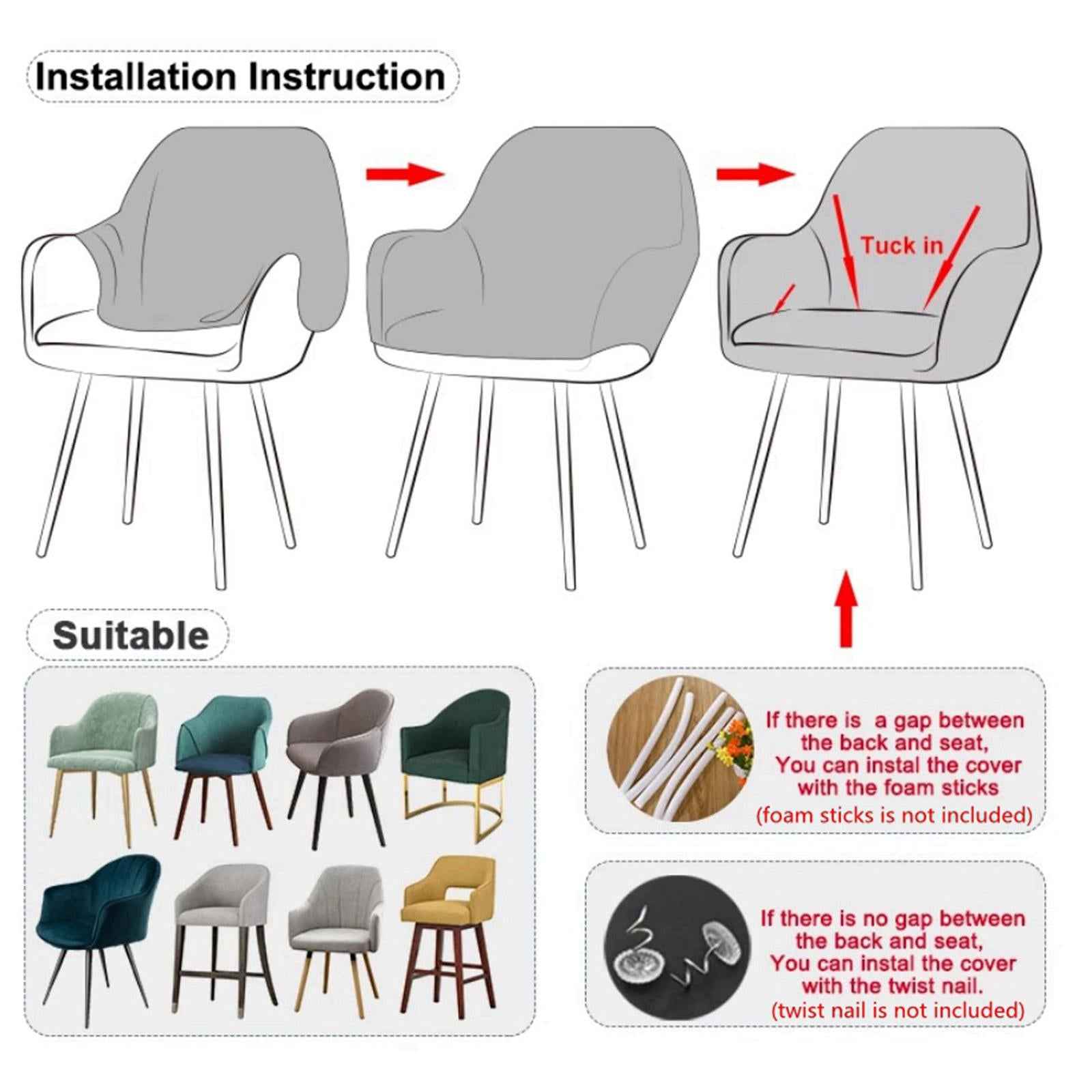 Jacquard Dining Chair Slipcovers Dining Room Chair Protector Dark Gray