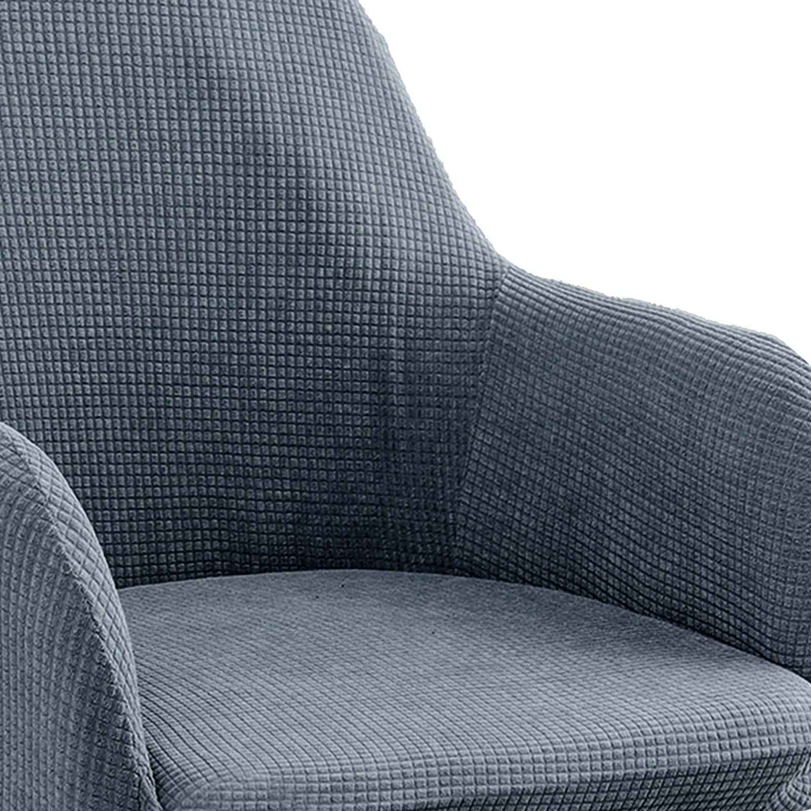Jacquard Dining Chair Slipcovers Dining Room Chair Protector Dark Gray