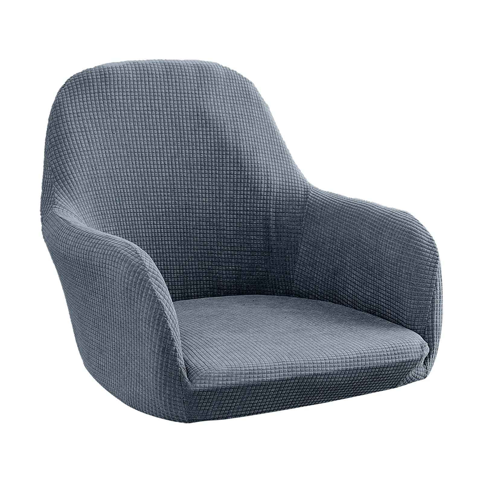 Jacquard Dining Chair Slipcovers Dining Room Chair Protector Dark Gray