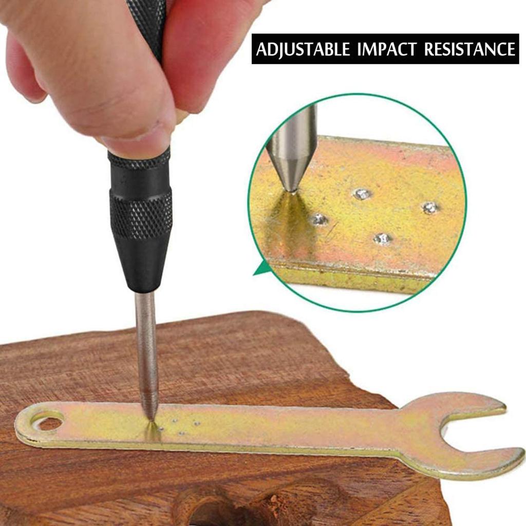 2PCS Center Hole Punch Strikes Surface Hammer Spring Loaded Window Breaker