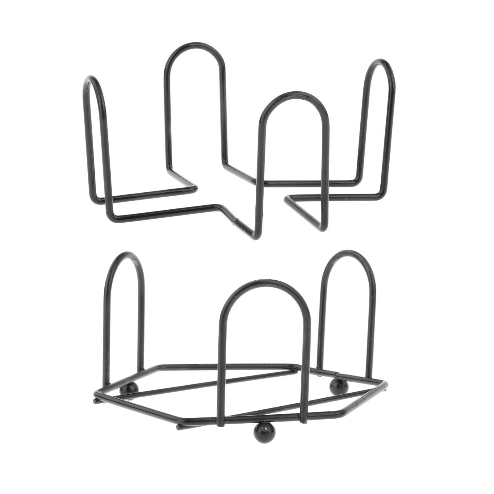 Cast Iron Coaster Holder Cup Mat Rack Kitchen Organizer Shelf Decoration 11.5x10.2x6.2cm