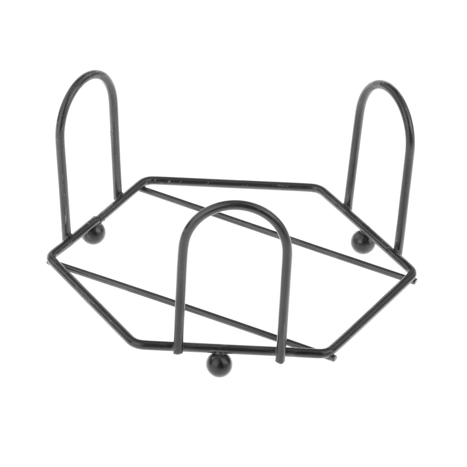 Cast Iron Coaster Holder Cup Mat Rack Kitchen Organizer Shelf Decoration 11.5x10.2x6.2cm