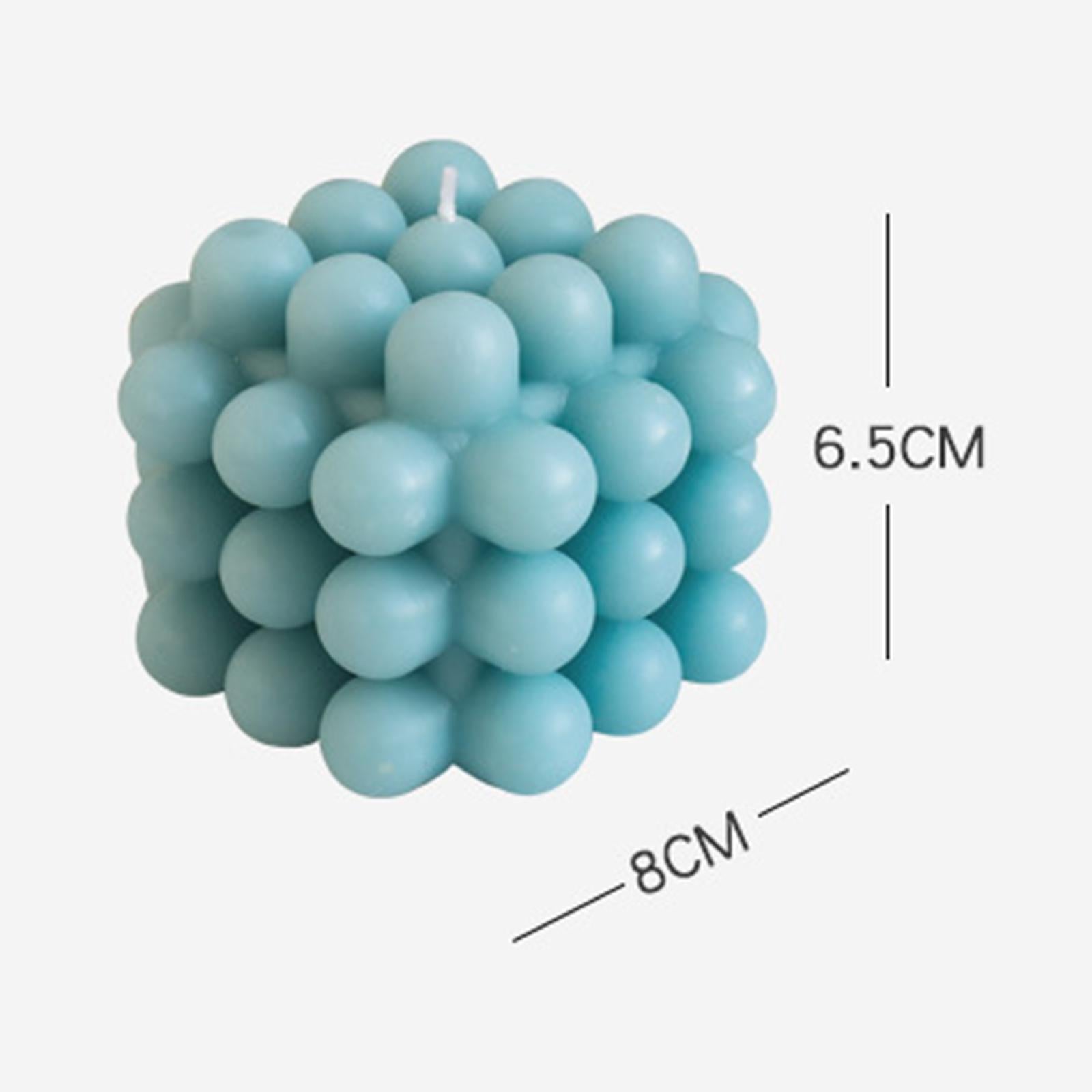 Bubble Candle Soy Wax Bubble Cube Candle Gift for Her Home Decor Blue