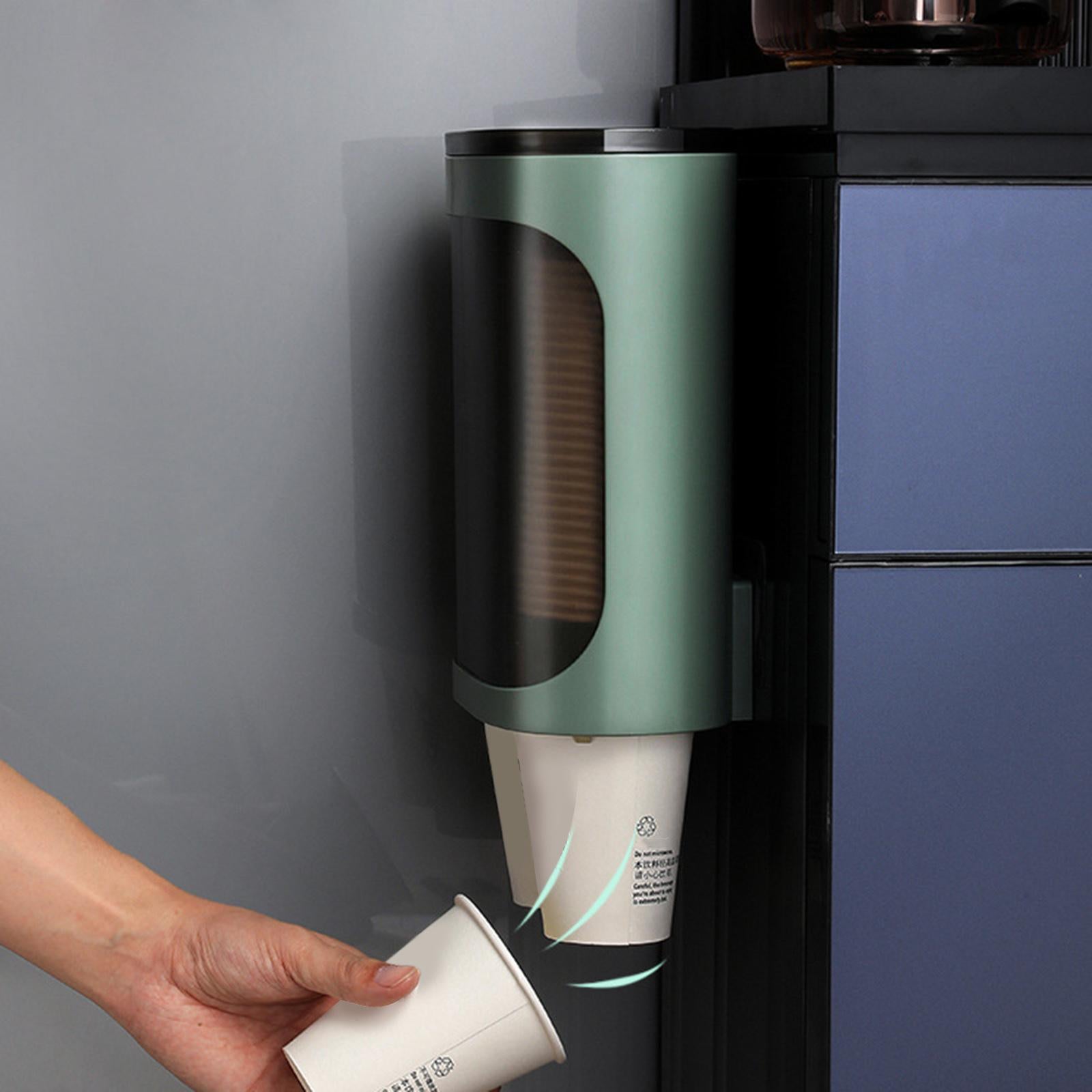 Disposable Cup Dispenser Wall Mounted Cup Dispenser Plastic Cup Organizer White Single